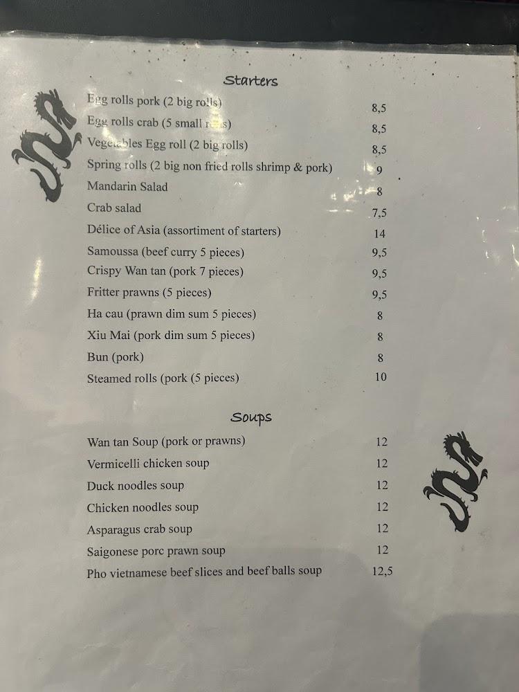 Le Mandarin - Menu Image 1