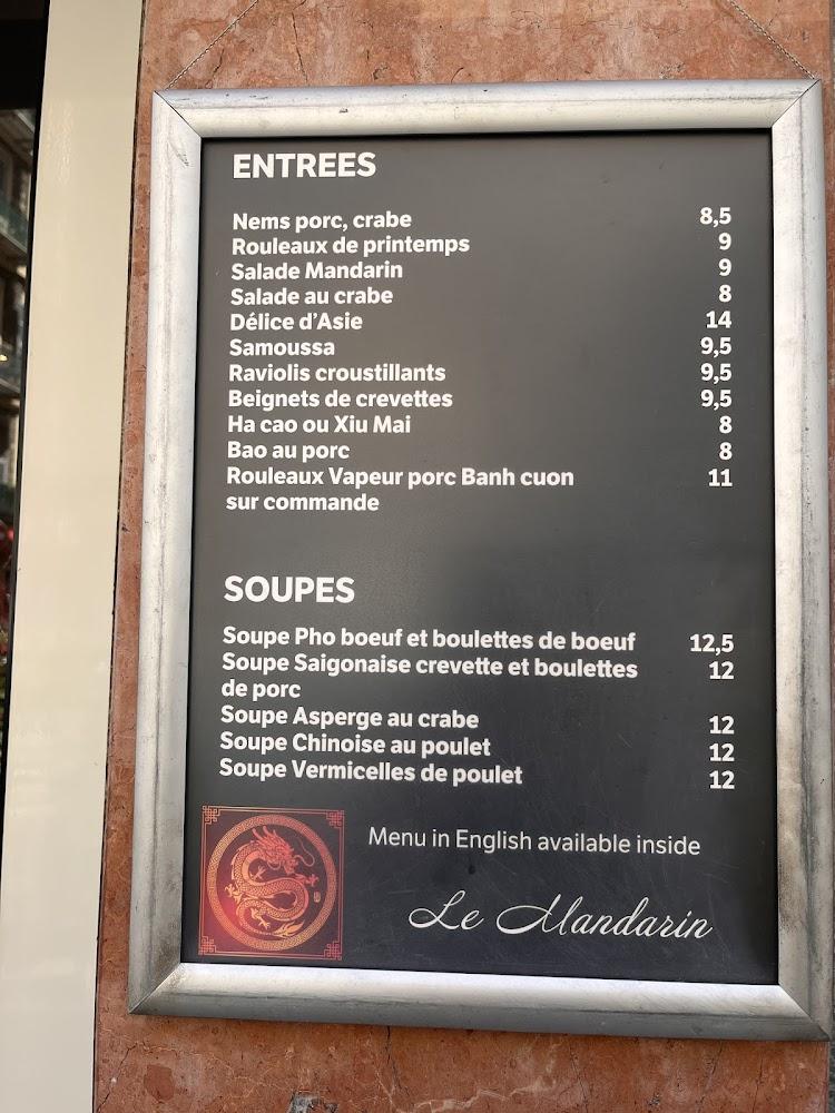 Le Mandarin - Menu Image 4